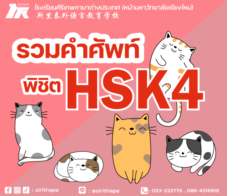 ❤️🇨🇳 รวมคำศัพท์ HSK 4 ชุดที่1 (update 2023) *ทุกวันอังคาร❤️🇨🇳